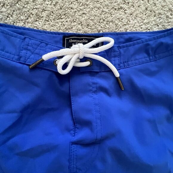 Abercrombie & Fitch Mens Royal Blue Swim Trunks Board Shorts Sz 28 Beach Mesh - Picture 4 of 8
